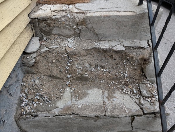 Collapsed stair — April 8, 2026